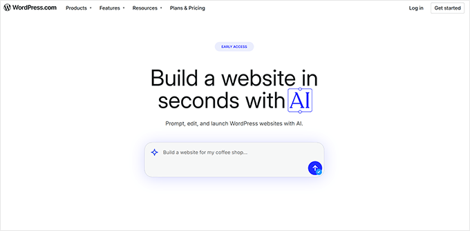 WordPress.com AI website builder