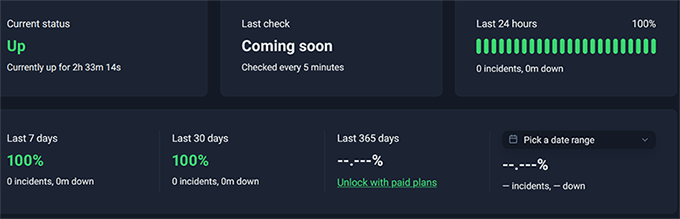 HostArmada uptime result