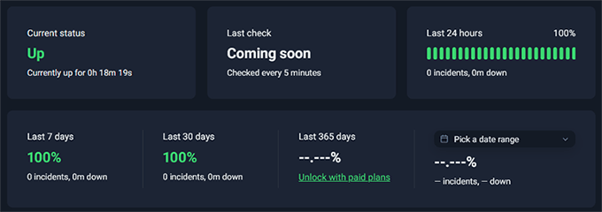 HostArmada uptime test result HostArmada uptime test result