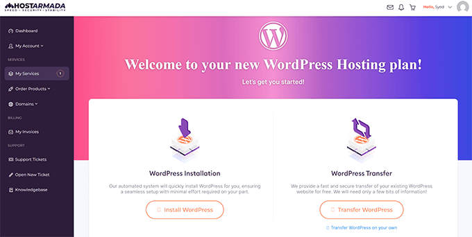 HostArmada onboarding