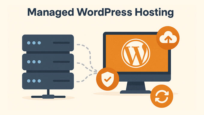 Managed WordPress hosting illustration