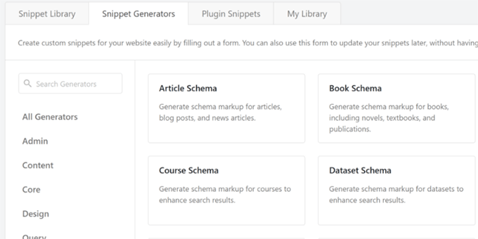 Schema generator by WPCode
