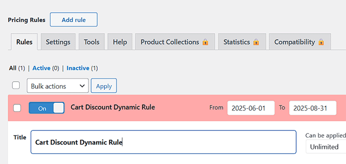 Lägg till regelrubrik