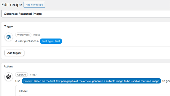 Automator AI の連携