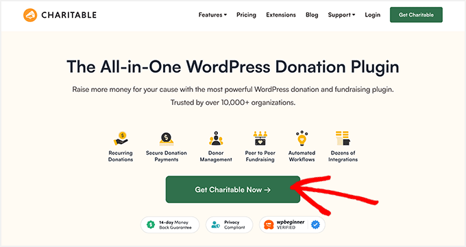 Strona internetowa Charitable