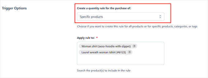 Konfigurera inställningar för utlösaralternativ