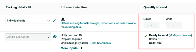 Fai clic sul pulsante Pronto per l'invio