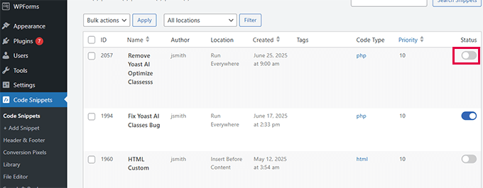Desactivar el fragmento de eliminación de ai-optimize Desactivar el fragmento de eliminación de ai-optimize