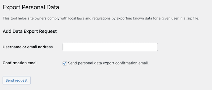 Exporting personal data, in compliance with the California Consumer Privacy Act (CCPA)