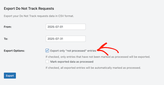 Exporting user records from WordPress to prove compliancy 