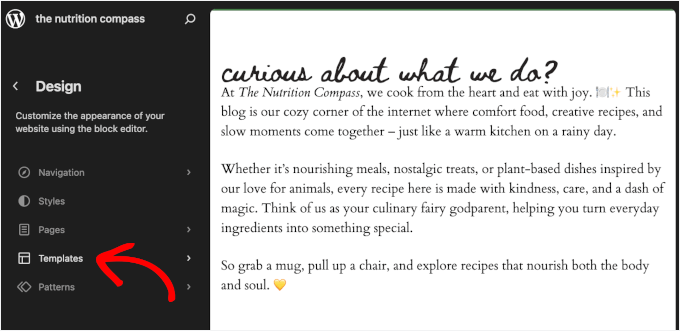 Comutare la fila Șabloane