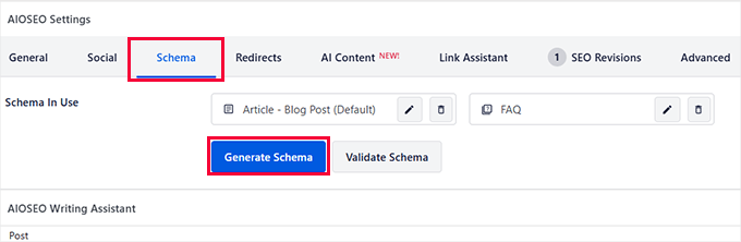 Generate schema markup Generate schema markup
