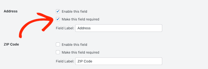 Marking fields as compliant in WordPress