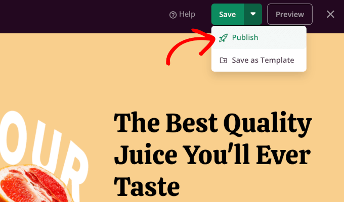 The Save and Publish button The Save and Publish button