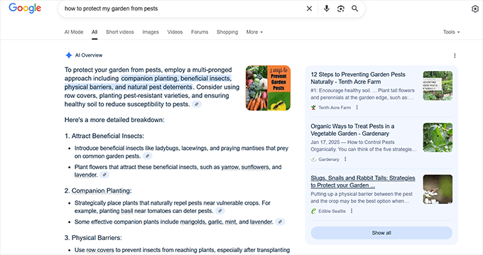 Structured content in AI overviews Structured content in AI overviews