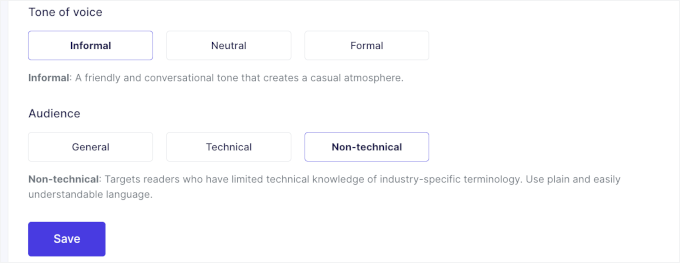 Setting target audience Setting target audience