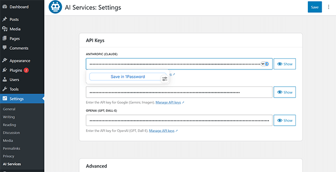 KI-Dienste ermöglichen es Benutzern, ihre WordPress-Website mit verschiedenen KI-Plattformen zu verbinden