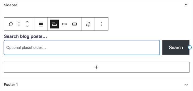 Editing the search widget label Editing the search widget label