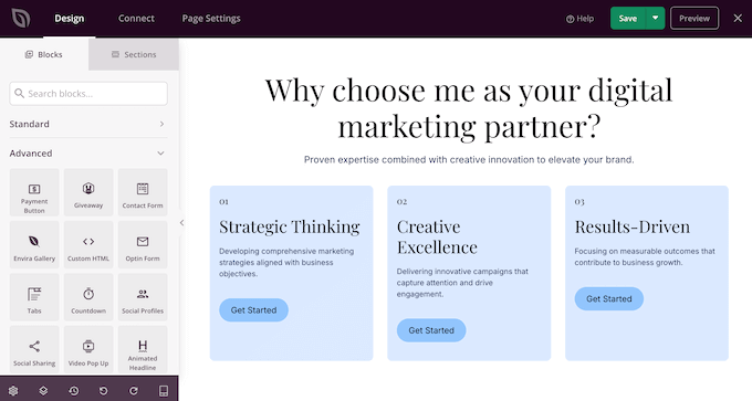 Building a custom layout using SeedProd