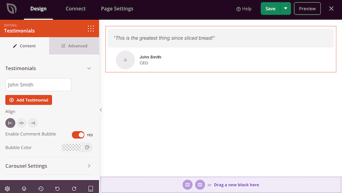 Displaying client or employer feedback on your site using SeedProd