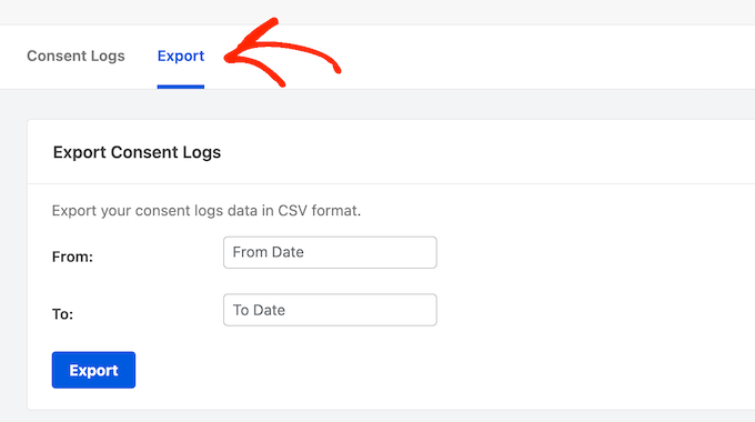 WordPressウェブサイトから同意ログをエクスポートする方法