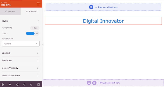 The SeedProd user interface