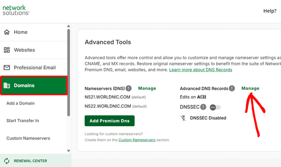 Domain DNS and nameserver settings
