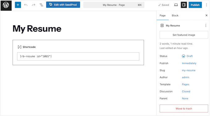 How to place a shortcode on a WordPress page or post