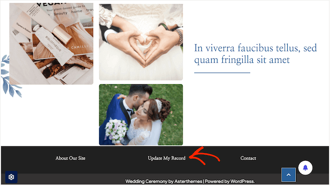 Wyświetlanie ważnych linków do prywatności w stopce Twojej witryny