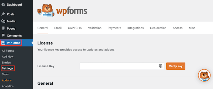 How to add a license key to the premium version of WPForms How to add a license key to the premium version of WPForms