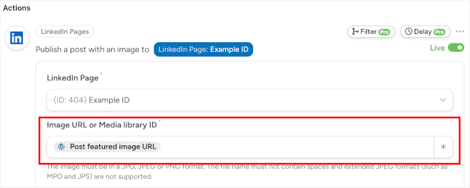 Adding the Post featured image URL token