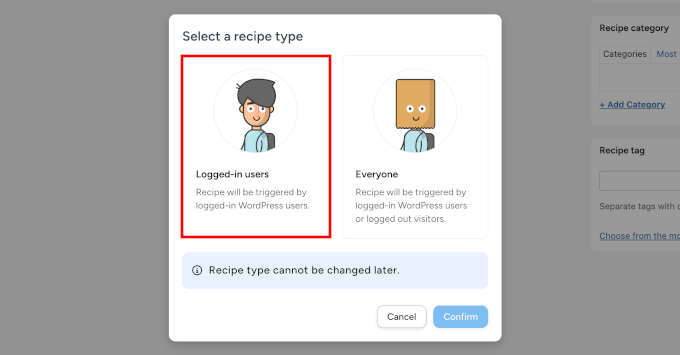 Select logged-in users