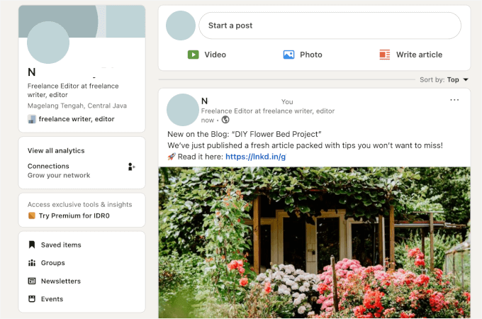 Automated Uncanny Automator LinkedIn post example