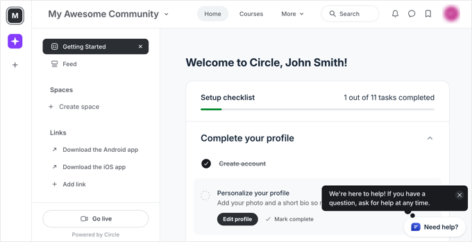 Circle.so Setup Checklist