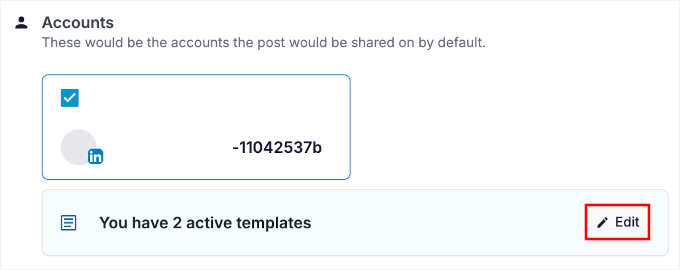 Adding the LinkedIn accout for auto-share