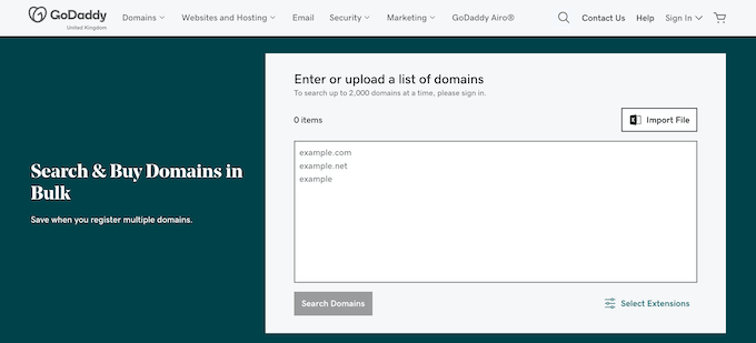 How to purchase multiple domain names at the same time 