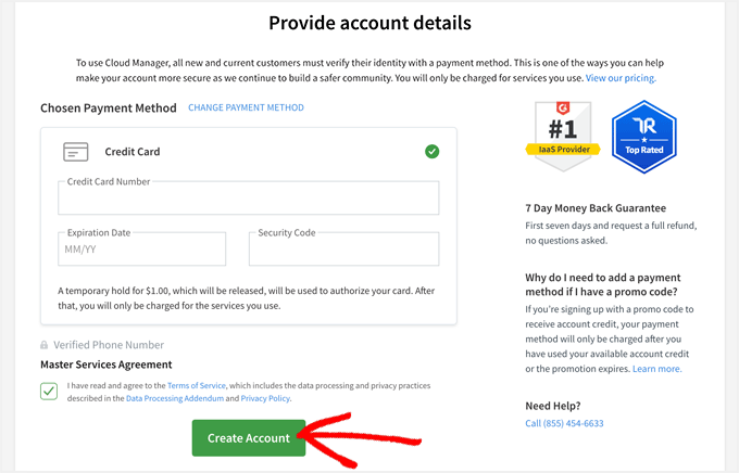 Linode payment and credit card details