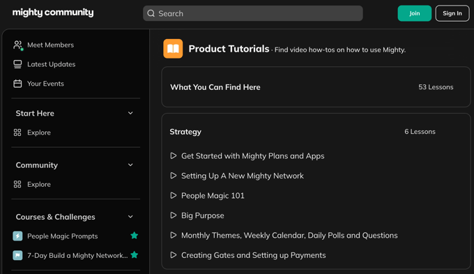 Mighty Networks Support Community