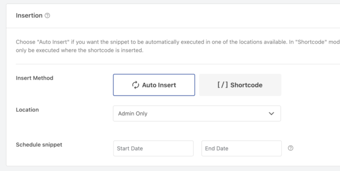 Auto insert snippet based on where it is needed