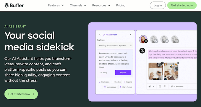 Buffers plattform för hantering av sociala medier Buffers plattform för hantering av sociala medier
