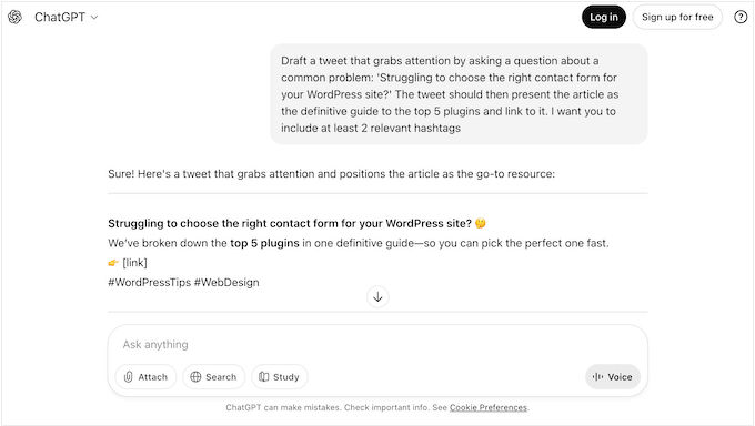 Hur du lägger till hashtags i dina inlägg på sociala medier med ChatGPT Hur du lägger till hashtags i dina inlägg på sociala medier med ChatGPT