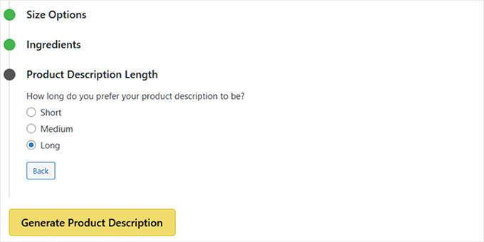 Choose product description length in StoreAgent Choose product description length in StoreAgent