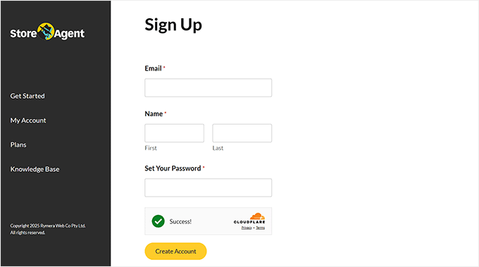Create a StoreAgent account Create a StoreAgent account