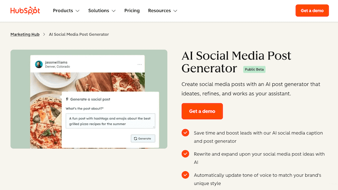 HubSpots generator för inlägg på sociala medier HubSpots generator för inlägg på sociala medier