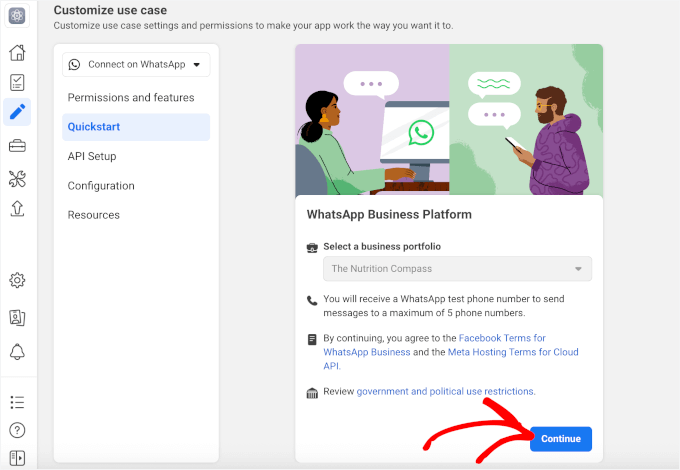 Personnalisation de la plateforme WhatsApp Business