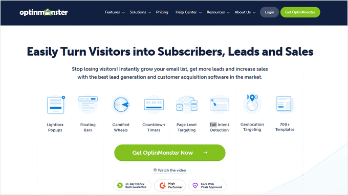 The OptinMonster popup builder and lead generation tool