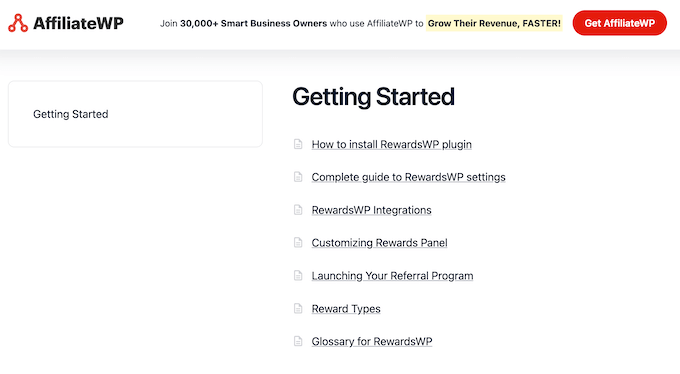 RewardsWP's helpful online documentation 