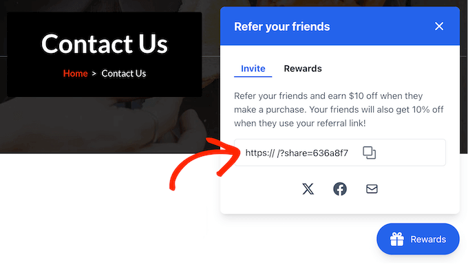 Generating a unique referral link for brand advocates 
