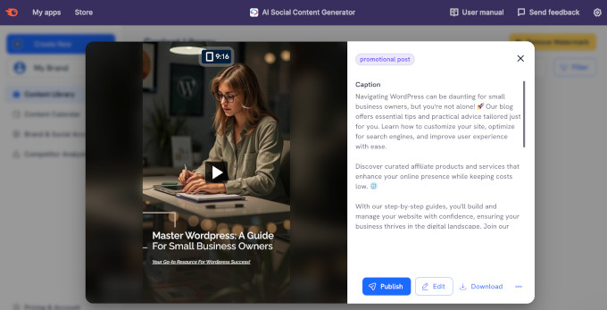 Semrush AI-verktyg för sociala inlägg Semrush AI-verktyg för sociala inlägg
