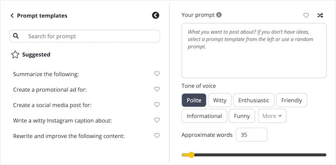 SocialBees AI-promptbibliotek SocialBees AI-promptbibliotek